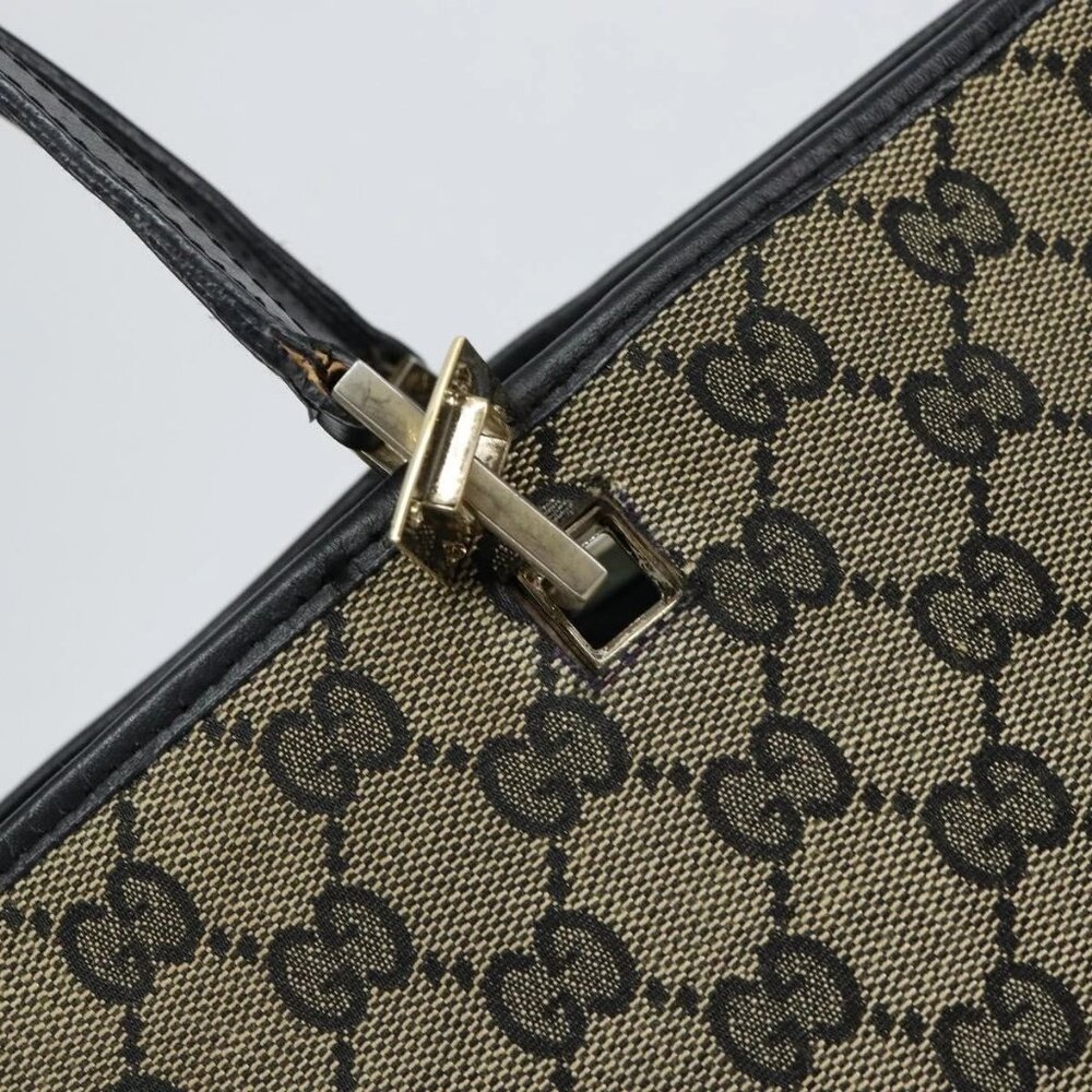 GUCCI GG Canvas Tote Bag Navy Gold 002 1098 3444 Auth ep11540 - Picture 11 of 16